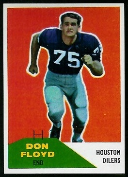 Don Floyd 1960 Fleer football card