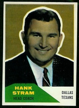 Hank Stram 1960 Fleer football card