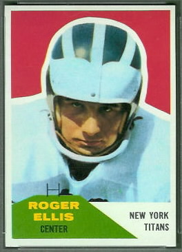 Roger Ellis 1960 Fleer football card