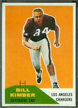 Bill Kimber 1960 Fleer football card