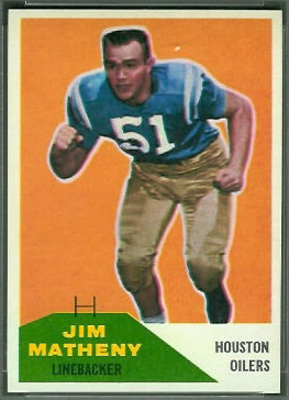 Jim Matheny 1960 Fleer football card