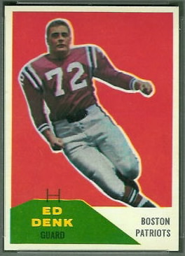 Ed Denk 1960 Fleer football card