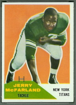 Jerry McFarland 1960 Fleer football card