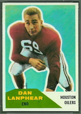 Dan Lanphear 1960 Fleer football card