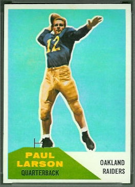 Paul Larson 1960 Fleer football card