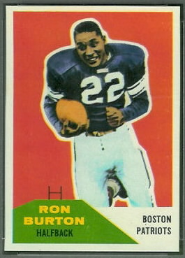 Ron Burton 1960 Fleer football card Ron Burton 1960 Fleer football card