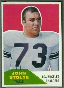 John Stolte 1960 Fleer football card