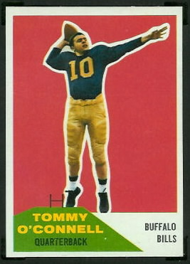Tom O'Connell 1960 Fleer football card