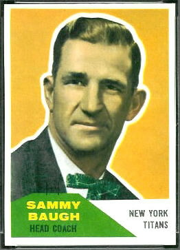 Sammy Baugh 1960 Fleer football card