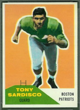 Tony Sardisco 1960 Fleer football card