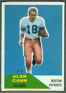 Alan Cann 1960 Fleer football card