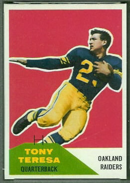 Tony Teresa 1960 Fleer football card Tony Teresa 1960 Fleer football card