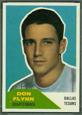 Don Flynn 1960 Fleer football card