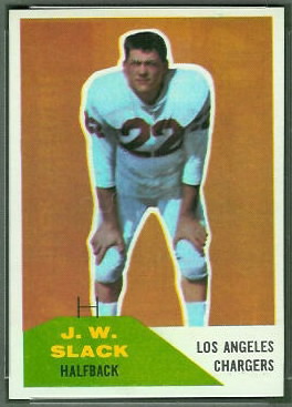 J.W. Slack 1960 Fleer football card