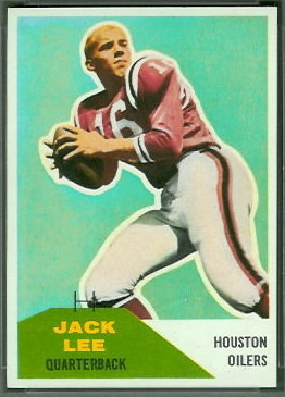 Jack Lee 1960 Fleer football card