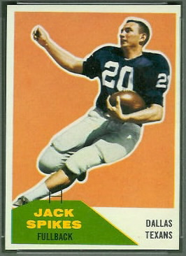 Jack Spikes 1960 Fleer football card
