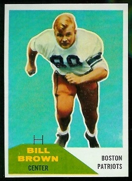 Bill Brown 1960 Fleer football card