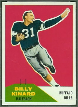 Billy Kinard 1960 Fleer football card