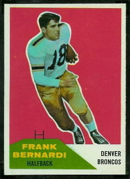 Frank Bernardi 1960 Fleer football card