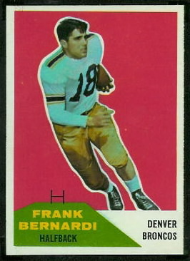Frank Bernardi 1960 Fleer football card Frank Bernardi 1960 Fleer football card