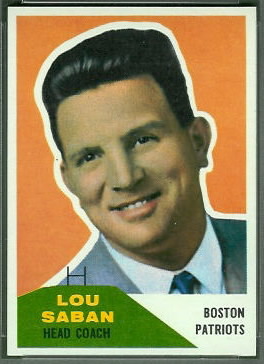 Lou Saban 1960 Fleer football card Lou Saban 1960 Fleer football card