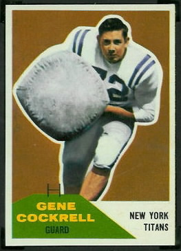 Gene Cockrell 1960 Fleer football card