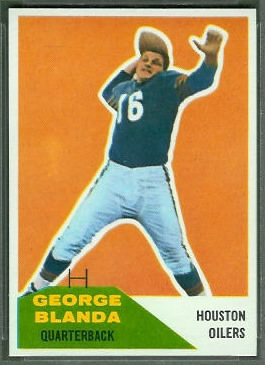 George Blanda 1960 Fleer football card