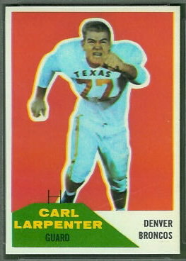 Carl Larpenter 1960 Fleer football card