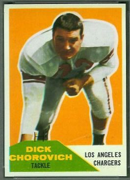 Dick Chorovich 1960 Fleer football card
