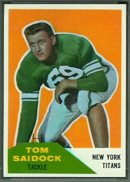 Tom Saidock 1960 Fleer football card