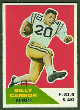 Billy Cannon 1960 Fleer football card