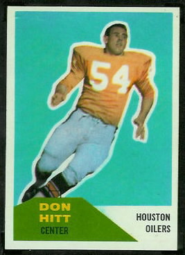 Don Hitt 1960 Fleer football card