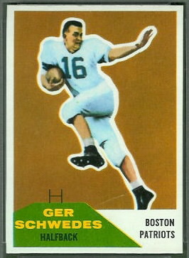 Gerhard Schwedes 1960 Fleer football card Gerhard Schwedes 1960 Fleer football card