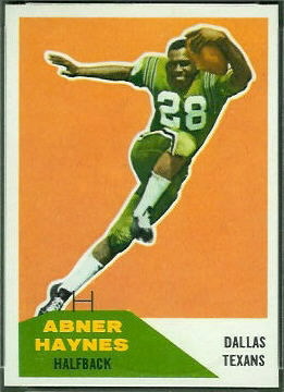 Abner Haynes 1960 Fleer football card