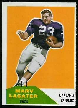 Marv Lasater 1960 Fleer football card