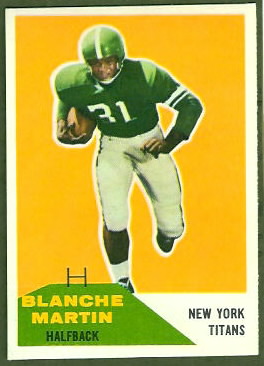 Blanche Martin 1960 Fleer football card