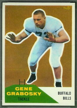Gene Grabosky 1960 Fleer football card