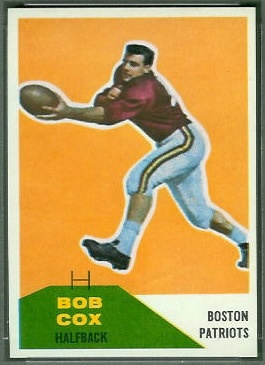 Bob Cox 1960 Fleer football card