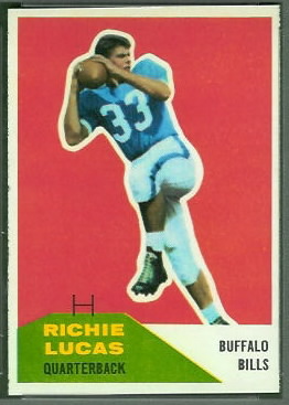 Richie Lucas 1960 Fleer football card