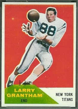 Larry Grantham 1960 Fleer football card Larry Grantham 1960 Fleer football card