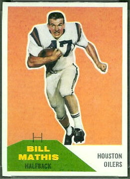 Bill Mathis 1960 Fleer football card Bill Mathis 1960 Fleer football card