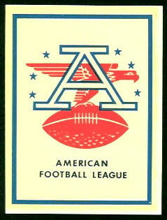 American Football League 1960 Fleer AFL Team Decals football card