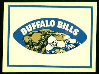 Buffalo Bills 1960 Fleer AFL Team Decals football card