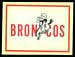 1960 Fleer AFL Team Decals Denver Broncos