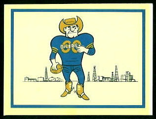 Houston Oilers 1960 Fleer AFL Team Decals football card