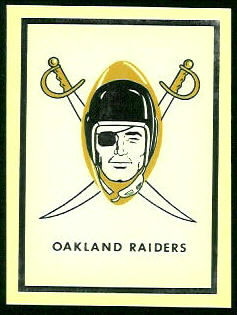 Oakland Raiders 1960 Fleer AFL Team Decals football card