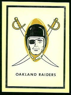 Oakland Raiders 1960 Fleer AFL Team Decals football card Oakland Raiders 1960 Fleer AFL Team Decals football card