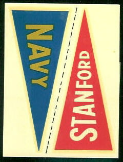 Navy - Stanford 1960 Fleer College Pennant Decals football card