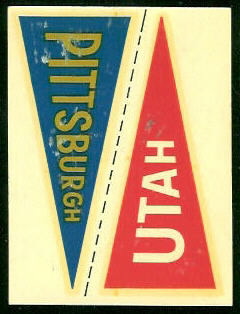 Pittsburgh - Utah 1960 Fleer College Pennant Decals football card