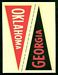 1960 Fleer College Pennant Decals Georgia - Oklahoma